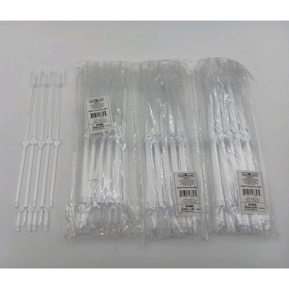 142- 9" Plastic Straight Head Floral Picks Card Holders for Floral Arrangements